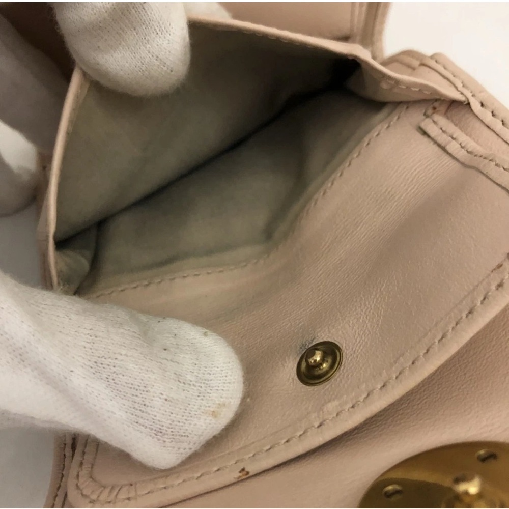 Chloé Leather Wallet Chloe Indy Leather Trifold Wallet Purse Pink authentic - Picture 7 of 16